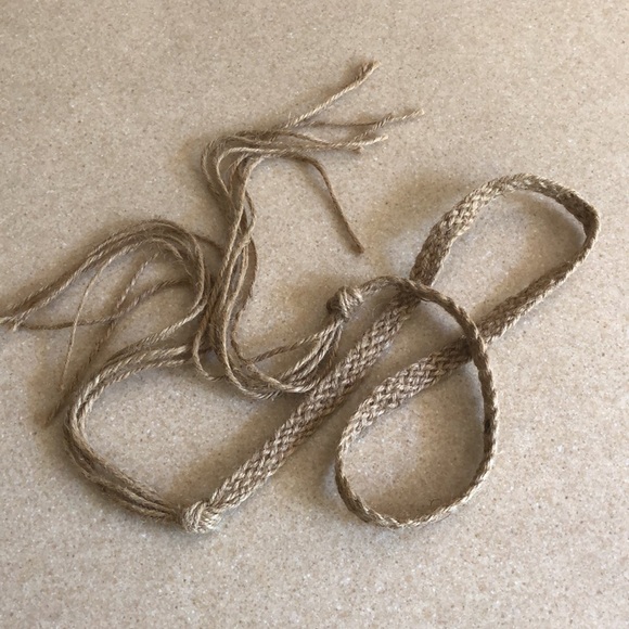 Vintage Y2K Braided Jute Boho Belt-Hippie chic - Picture 3 of 16